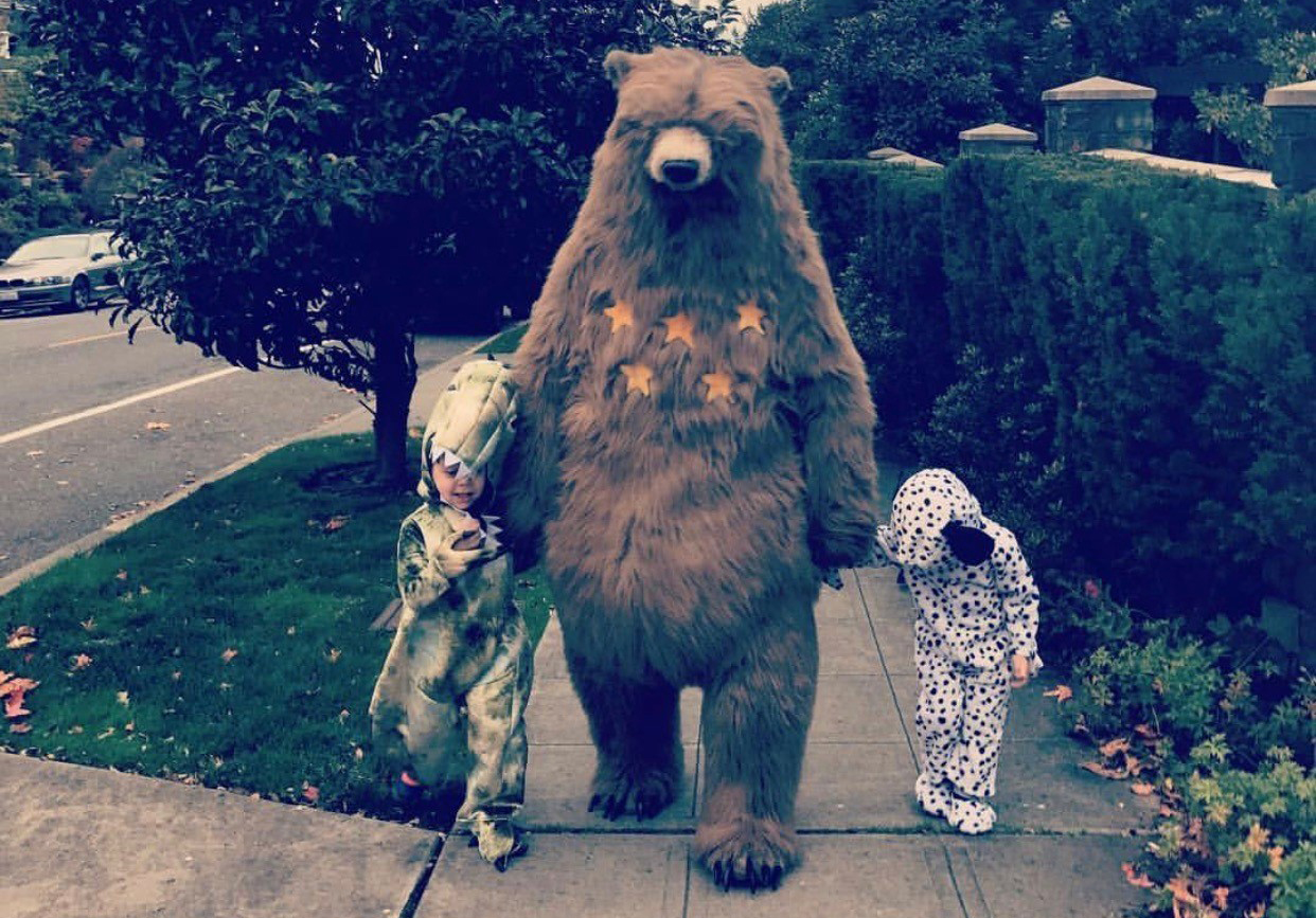 Dara and his boys on Halloween